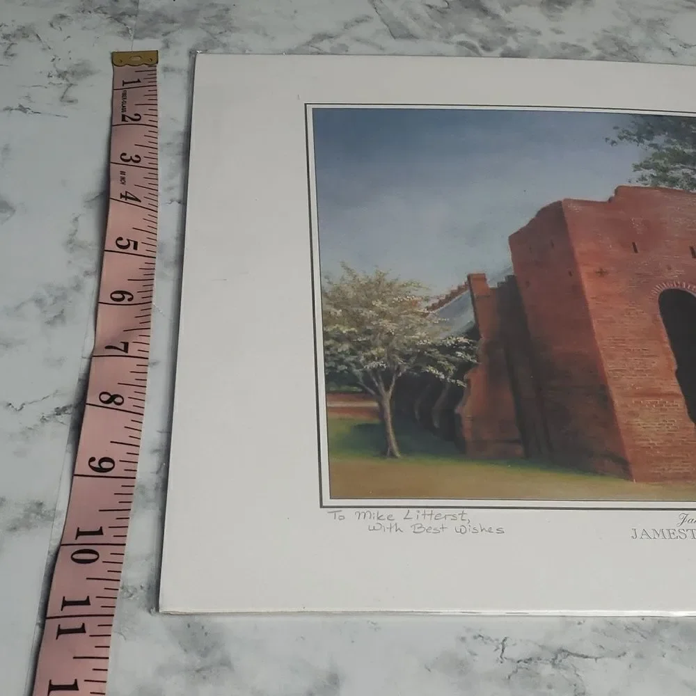 Jamestown Tower Signed Print by Gulay Berryman‎